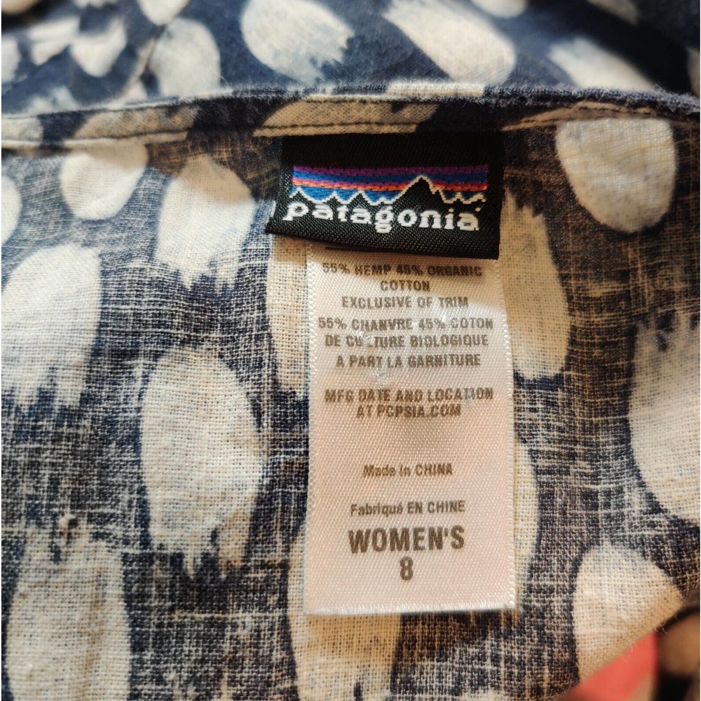 Patagonia Polka Dot Sleeveless Dress - Blue and White - Picture 9 of 9